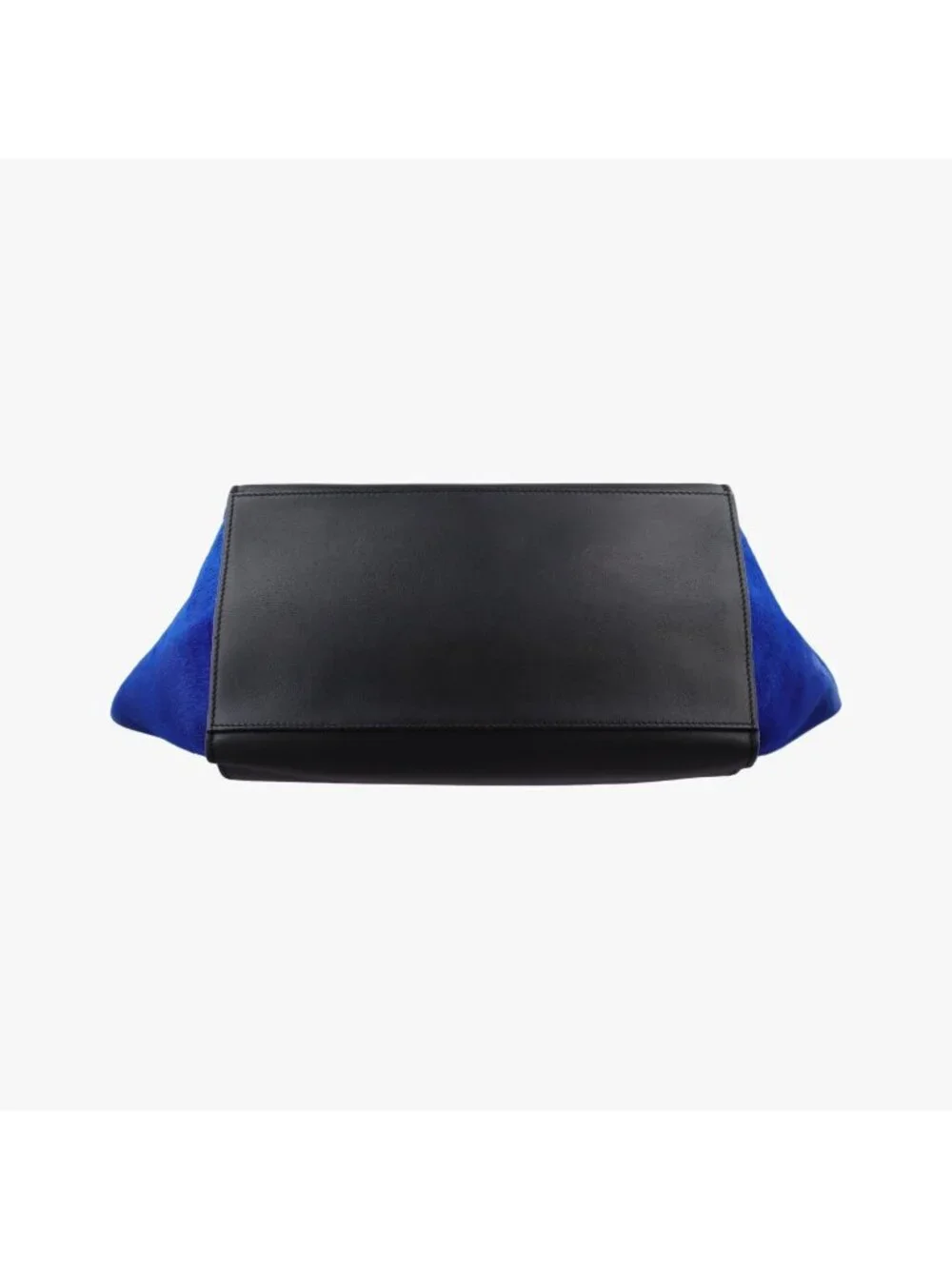 Celine Trapeze Black Brown Blue Calf Hair Shoulder